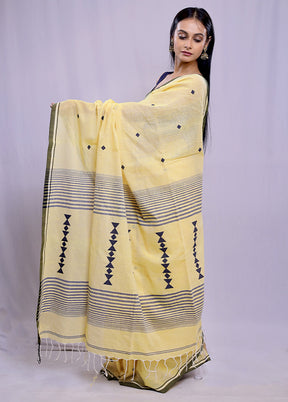 Yellow Matka Silk Saree With Blouse Piece - Indian Silk House Agencies