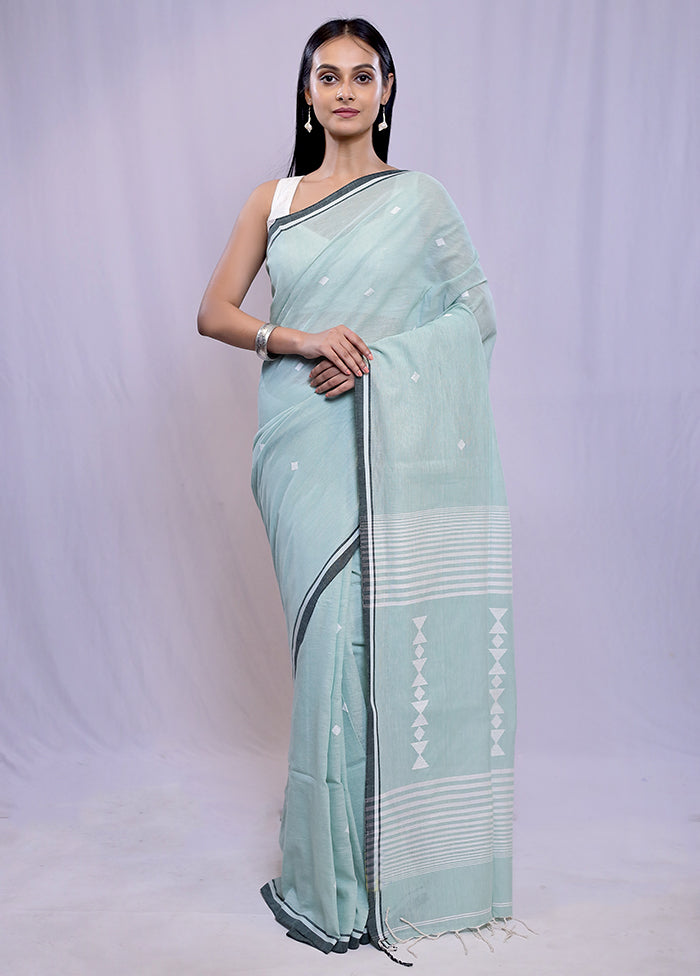 Green Matka Silk Saree With Blouse Piece - Indian Silk House Agencies