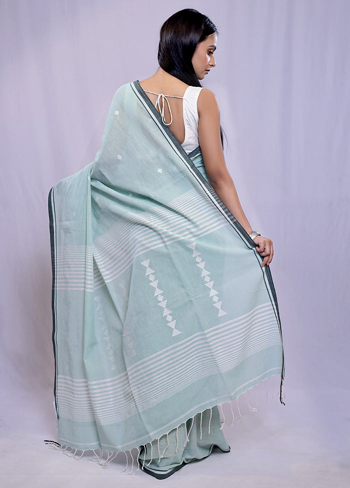 Green Matka Silk Saree With Blouse Piece - Indian Silk House Agencies