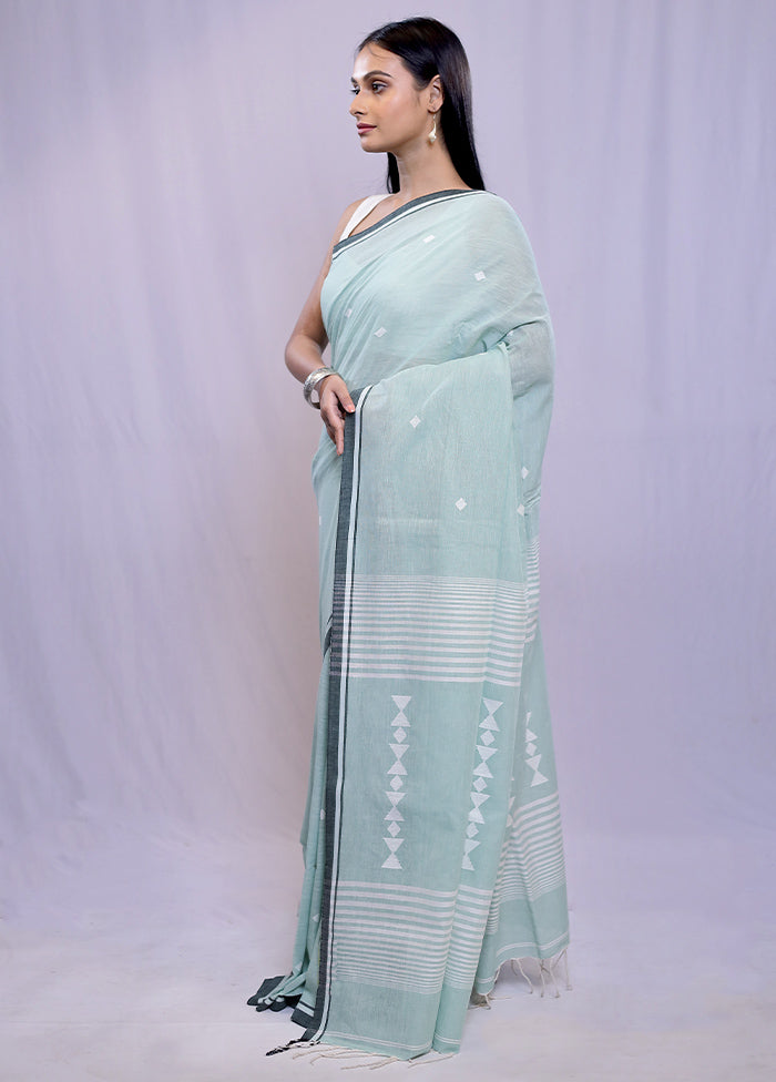 Green Matka Silk Saree With Blouse Piece - Indian Silk House Agencies