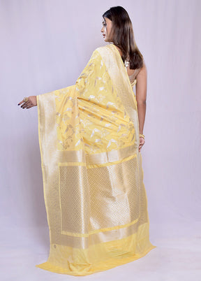 Yellow Uppada Silk Saree With Blouse Piece - Indian Silk House Agencies