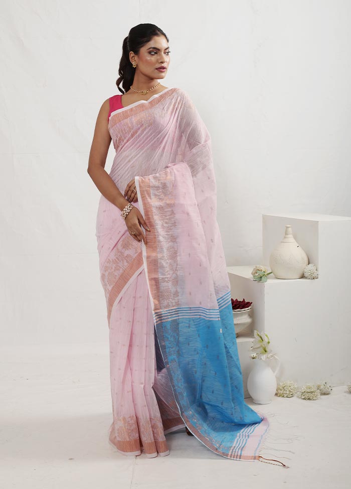 Pink Matka Silk Saree With Blouse Piece - Indian Silk House Agencies