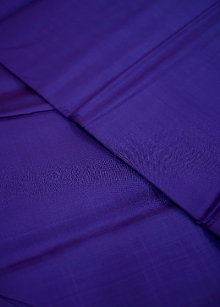 Purple Katan Silk Saree With Blouse Piece - Indian Silk House Agencies