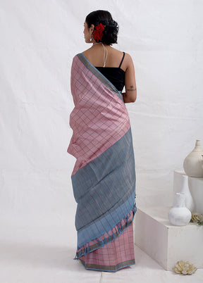 Purple Tussar Pure Silk Saree With Blouse Piece - Indian Silk House Agencies