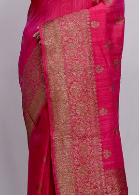 Multicolor Tussar Pure Silk Saree With Blouse Piece - Indian Silk House Agencies