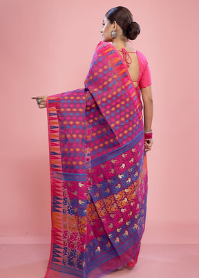 Purple Tant Cotton Saree Without Blouse Piece - Indian Silk House Agencies