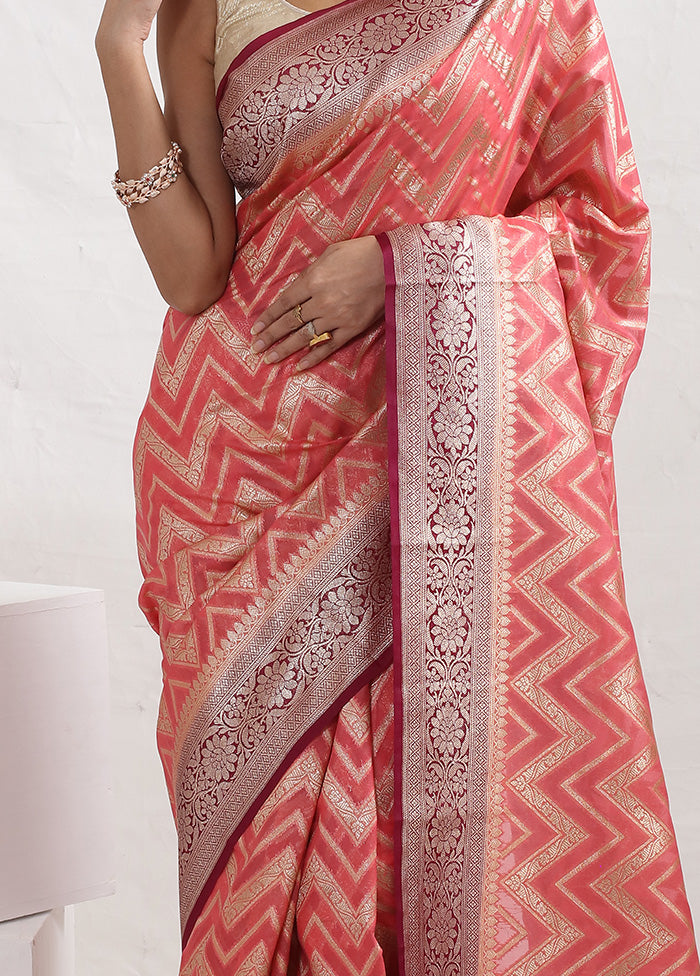 Cream Georgette Saree With Blouse Piece - Indian Silk House Agencies