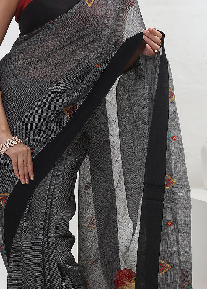 Grey Matka Pure Silk Saree With Blouse Piece - Indian Silk House Agencies