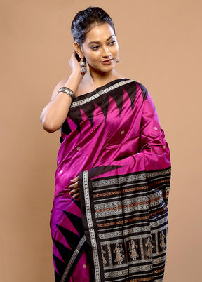 Purple Pure Ikkat Cotton Saree With Blouse Piece - Indian Silk House Agencies