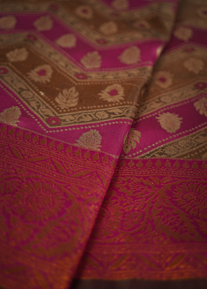 Purple Dupion Silk Saree With Blouse Piece - Indian Silk House Agencies