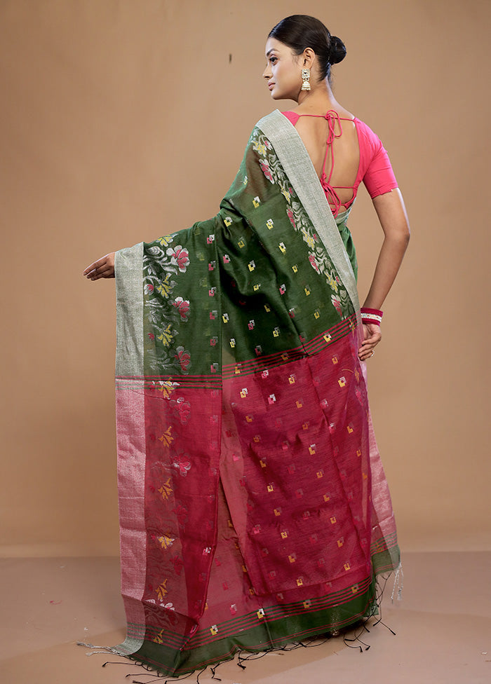 Green Matka Silk Saree With Blouse Piece - Indian Silk House Agencies