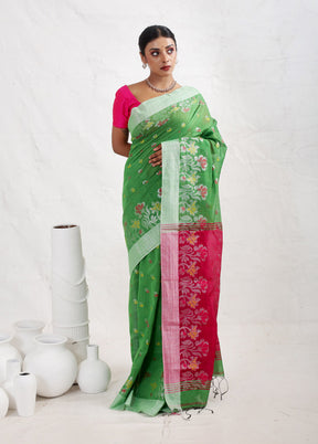 Green Matka Silk Saree With Blouse Piece - Indian Silk House Agencies