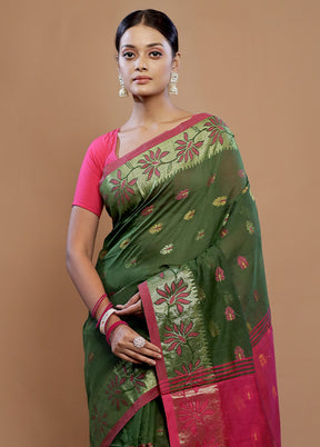 Green Matka Silk Saree With Blouse Piece - Indian Silk House Agencies