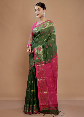 Green Matka Silk Saree With Blouse Piece - Indian Silk House Agencies