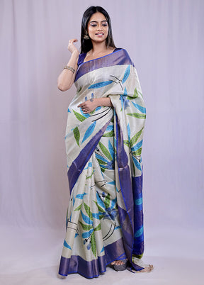 Multicolor Tussar Silk Saree With Blouse Piece - Indian Silk House Agencies