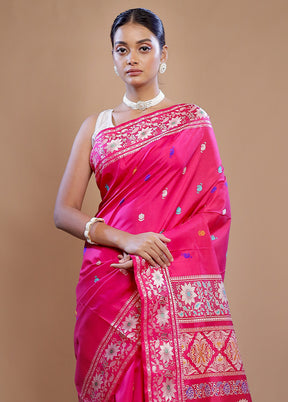 Pink Pure Swarnachuri Silk Saree With Blouse Piece - Indian Silk House Agencies