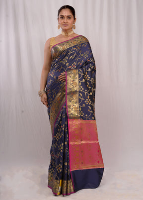 Multicolor Uppada Silk Saree With Blouse Piece - Indian Silk House Agencies