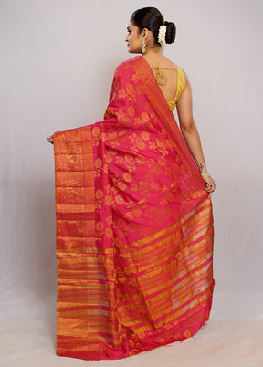 Pink Dupion Silk Saree With Blouse Piece - Indian Silk House Agencies