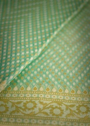 Green Kora Silk Saree With Blouse Piece - Indian Silk House Agencies