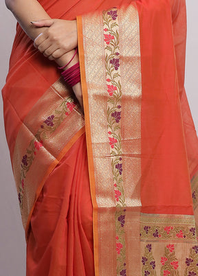 Pink Cotton Saree With Blouse Piece - Indian Silk House Agencies