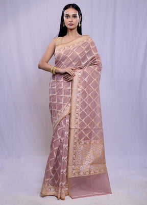 Pink Kora Silk Saree With Blouse Piece - Indian Silk House Agencies