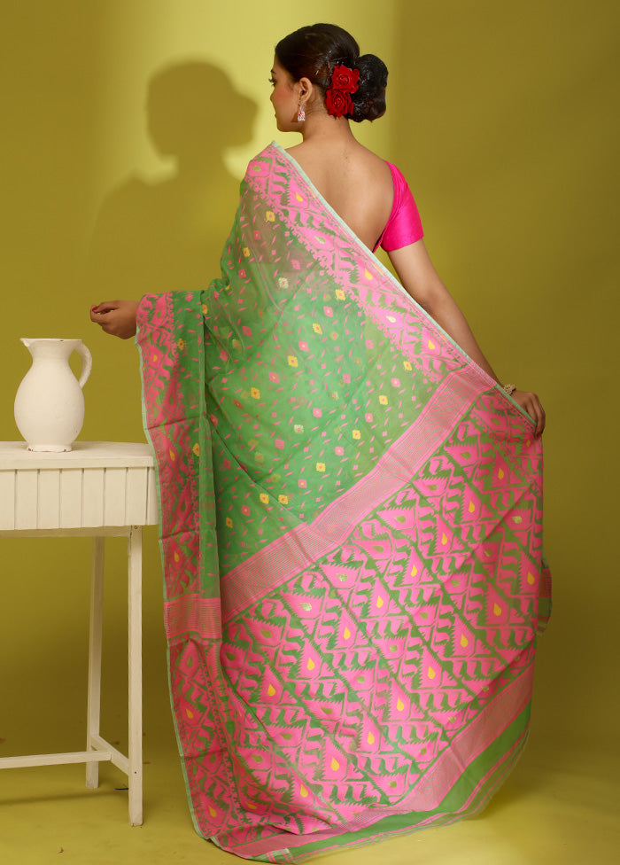 Pink Tant Cotton Saree Without Blouse Piece - Indian Silk House Agencies