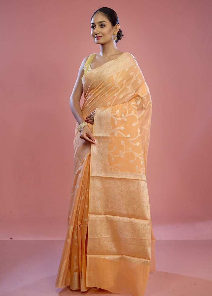 Pink Kora Silk Saree With Blouse Piece - Indian Silk House Agencies