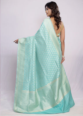 Green Uppada Silk Saree With Blouse Piece - Indian Silk House Agencies