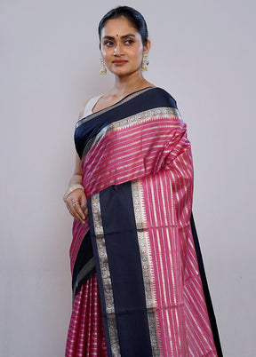 Pink Dupion Silk Saree With Blouse Piece - Indian Silk House Agencies