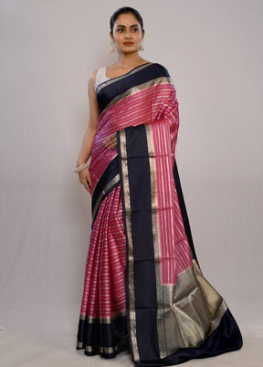 Pink Dupion Silk Saree With Blouse Piece - Indian Silk House Agencies