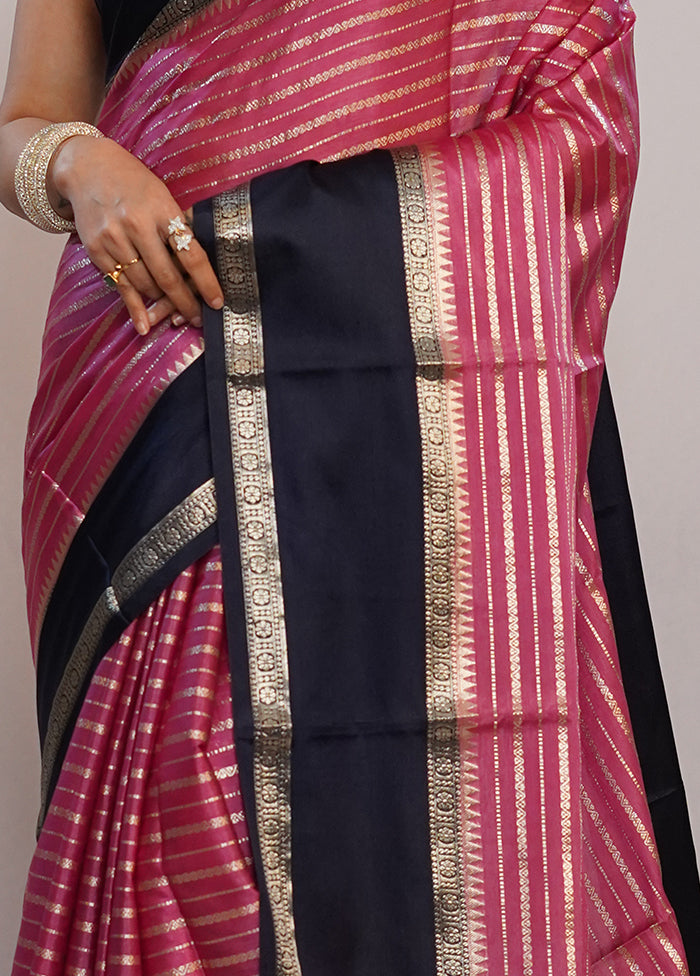 Pink Dupion Silk Saree With Blouse Piece - Indian Silk House Agencies