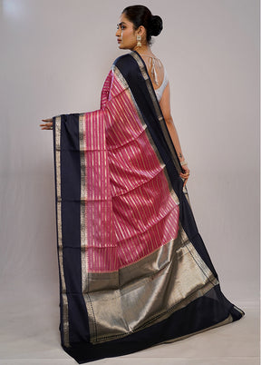 Pink Dupion Silk Saree With Blouse Piece - Indian Silk House Agencies