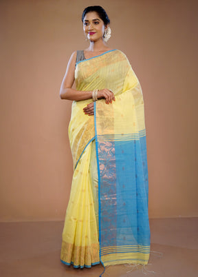 Yellow Matka Silk Saree With Blouse Piece - Indian Silk House Agencies