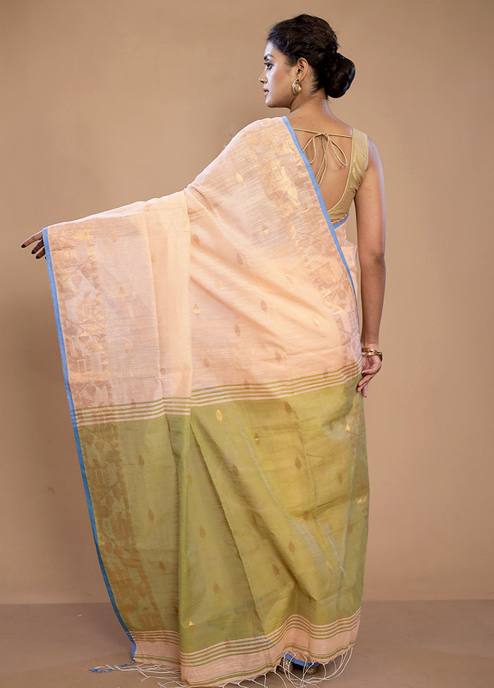 Peach Matka Silk Saree With Blouse Piece - Indian Silk House Agencies