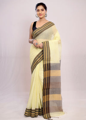 Yellow Pure Cotton Saree With Blouse Piece - Indian Silk House Agencies