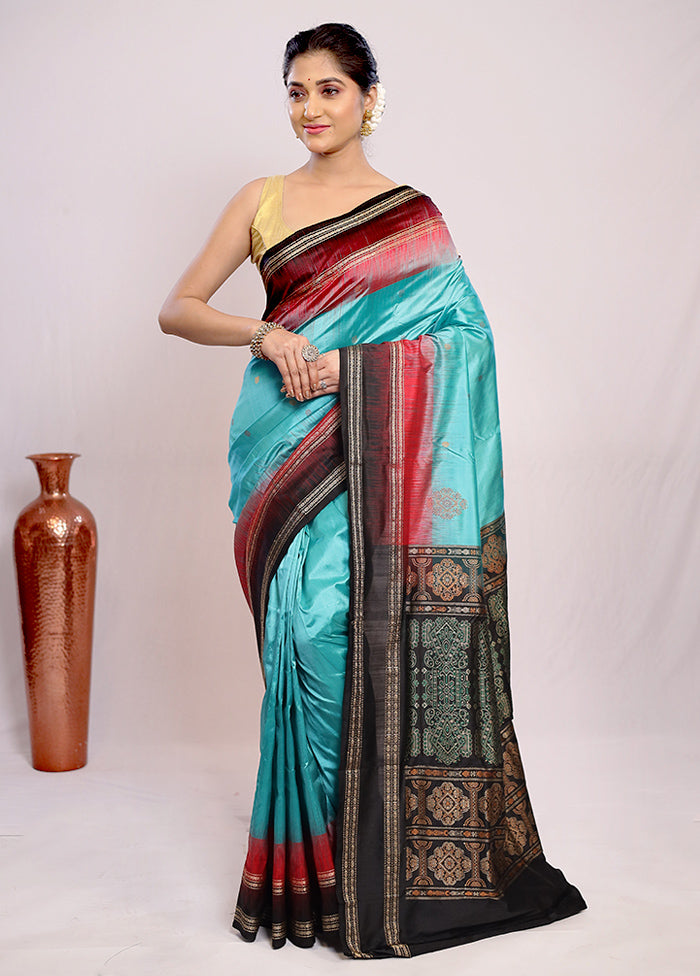 Green Bomkai Pure Silk Saree With Blouse Piece - Indian Silk House Agencies