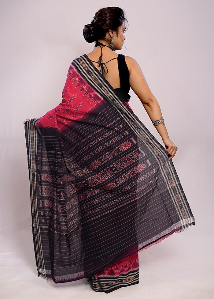 Pink Cotton Ikkat Saree Without Blouse Piece - Indian Silk House Agencies