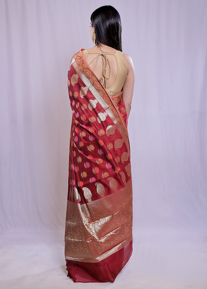 Pink Kora Silk Saree With Blouse Piece - Indian Silk House Agencies