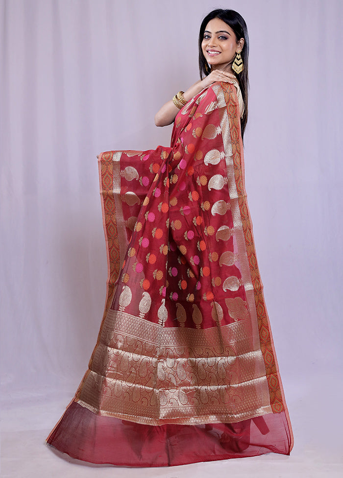 Pink Kora Silk Saree With Blouse Piece - Indian Silk House Agencies