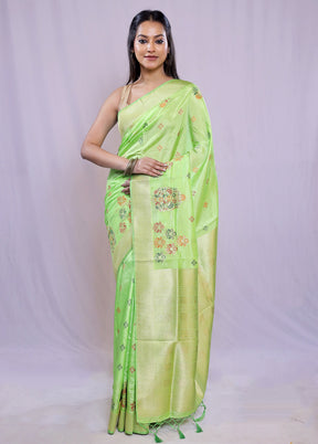 Multicolor Dupion Silk Saree With Blouse Piece - Indian Silk House Agencies