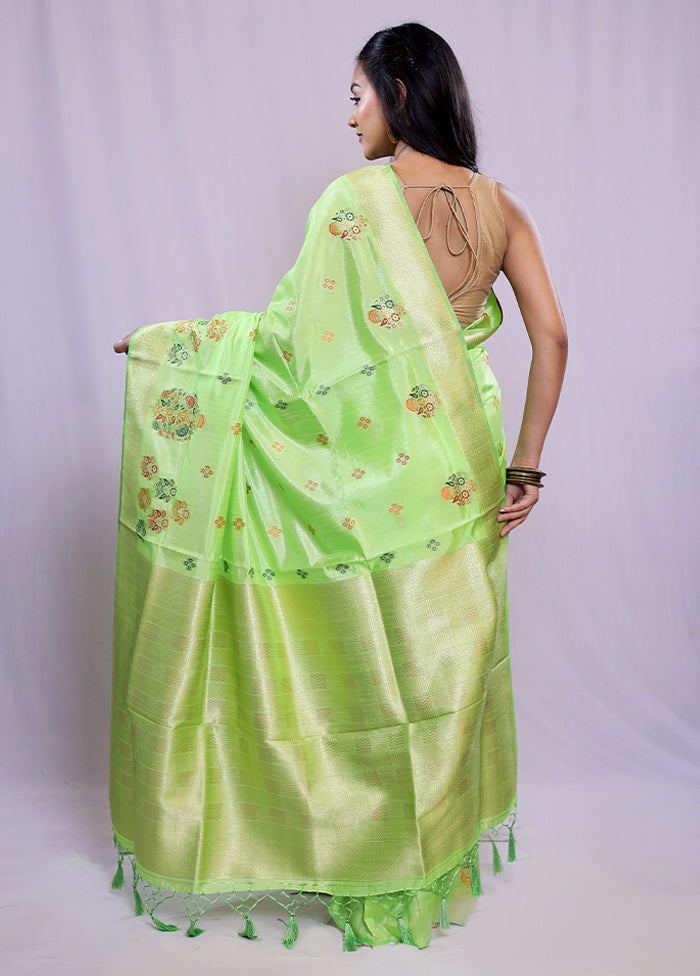 Multicolor Dupion Silk Saree With Blouse Piece - Indian Silk House Agencies