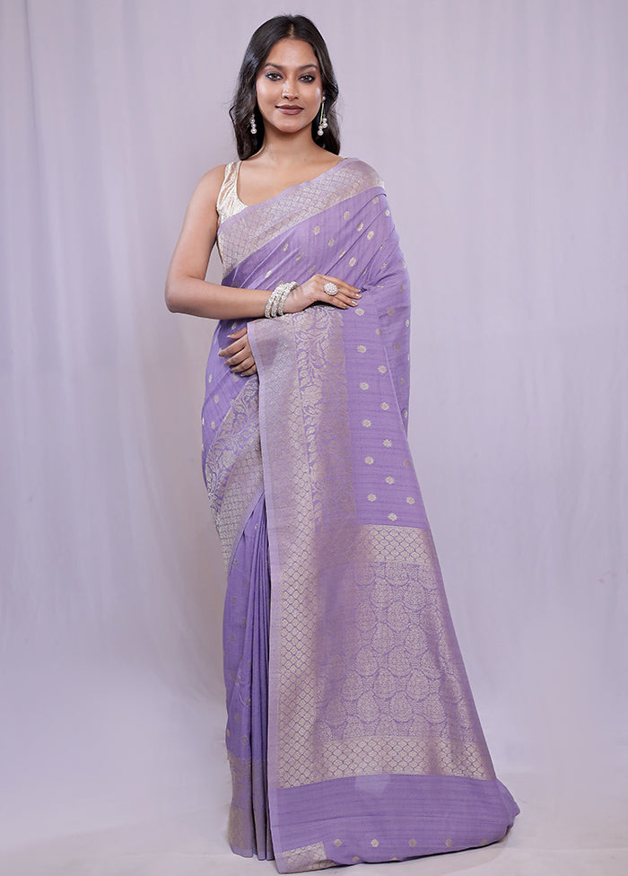 Purple Georgette Saree With Blouse Piece - Indian Silk House Agencies