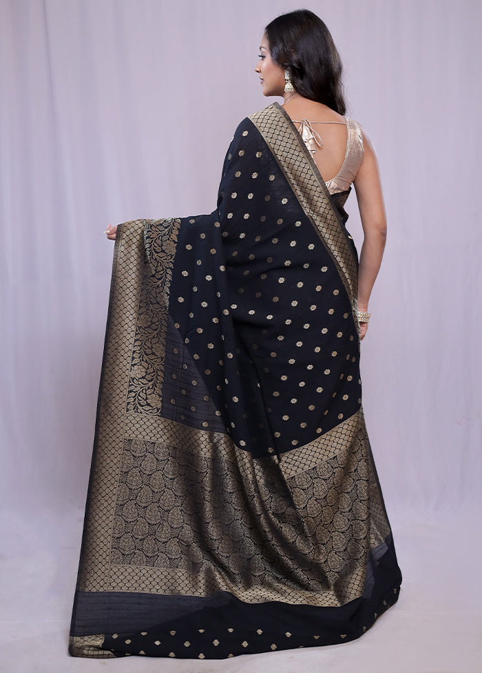 Black Georgette Saree With Blouse Piece - Indian Silk House Agencies