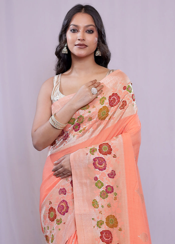 Rust Pure Georgette Saree With Blouse Piece - Indian Silk House Agencies