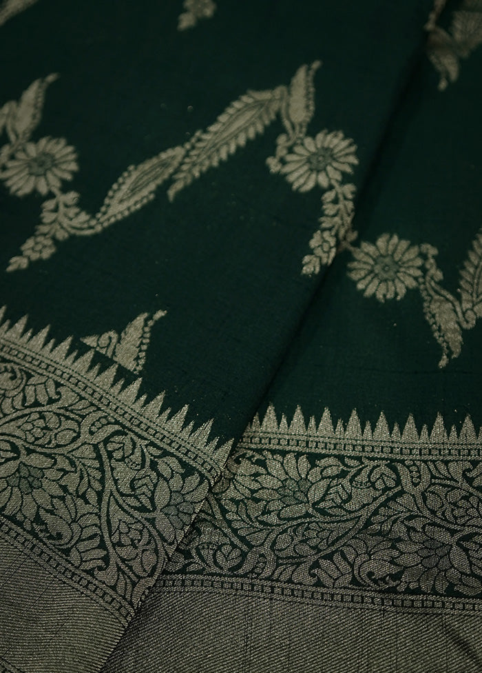 Green Georgette Saree With Blouse Piece - Indian Silk House Agencies