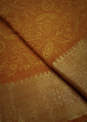 Yellow Dupion Silk Saree With Blouse Piece - Indian Silk House Agencies