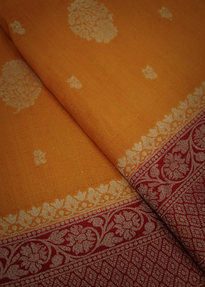 Yellow Georgette Saree With Blouse Piece - Indian Silk House Agencies