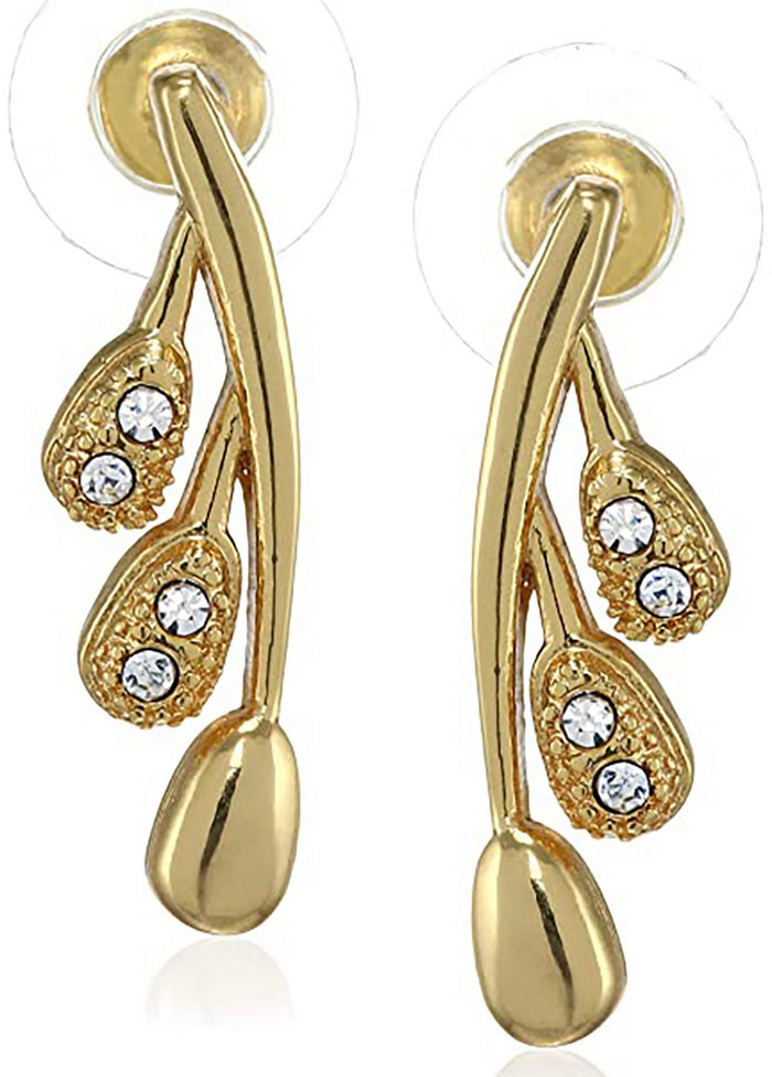 Estele Gold Plated AD Crystal Stud Earrings - Indian Silk House Agencies