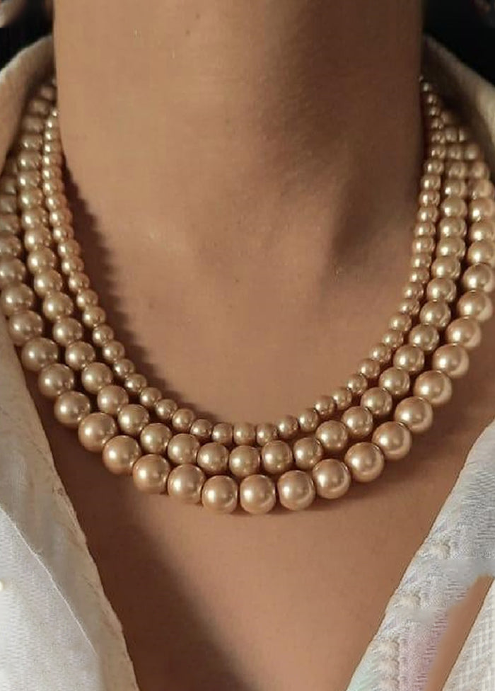 Gold Plated Pearls Vintage Necklace - Indian Silk House Agencies