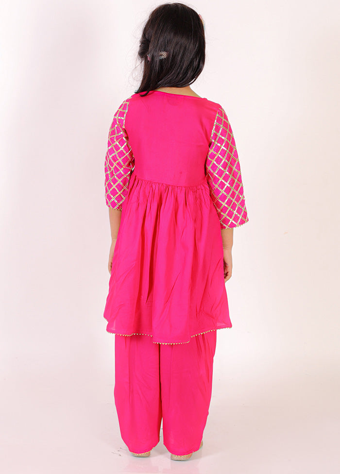 Magenta Rayon Kurta Dhoti Set - Indian Silk House Agencies